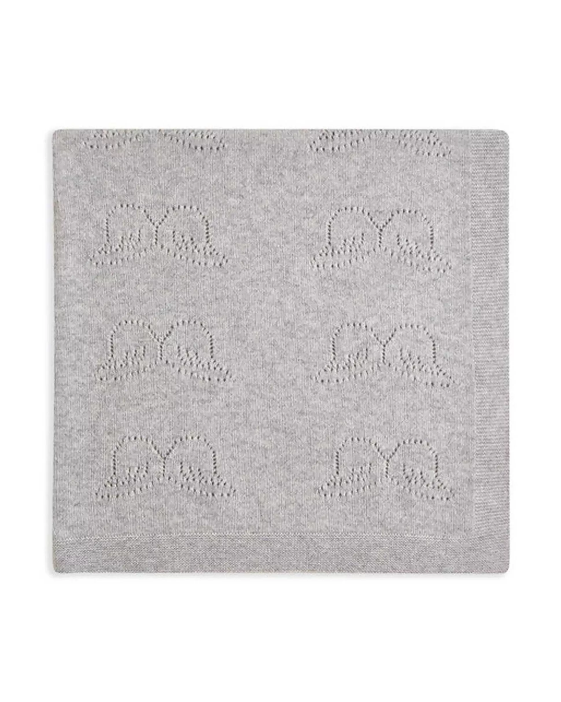 Outlet Angel Wing Cashmere Pointelle Blanket - Grey Baby The Iconic Angel Wing