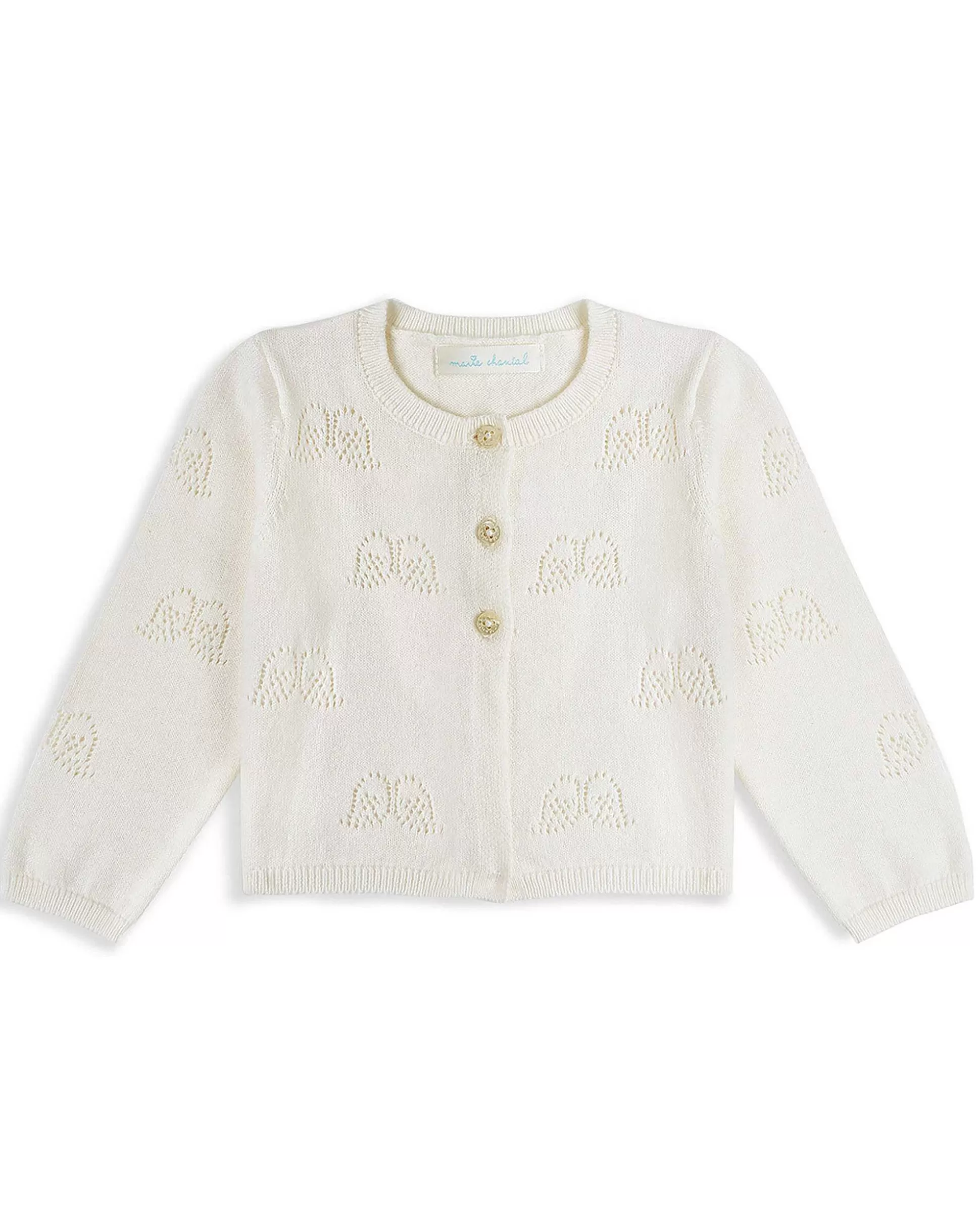 Cheap Angel Wing Pointelle Cardigan - Ivory Baby The Iconic Angel Wing