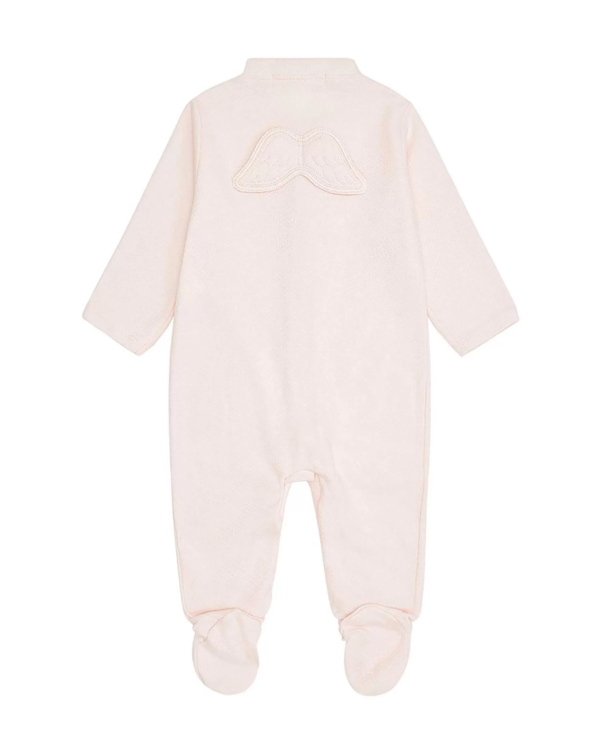 New Angel Wing Pointelle Sleepsuit - Pink Baby The Iconic Angel Wing