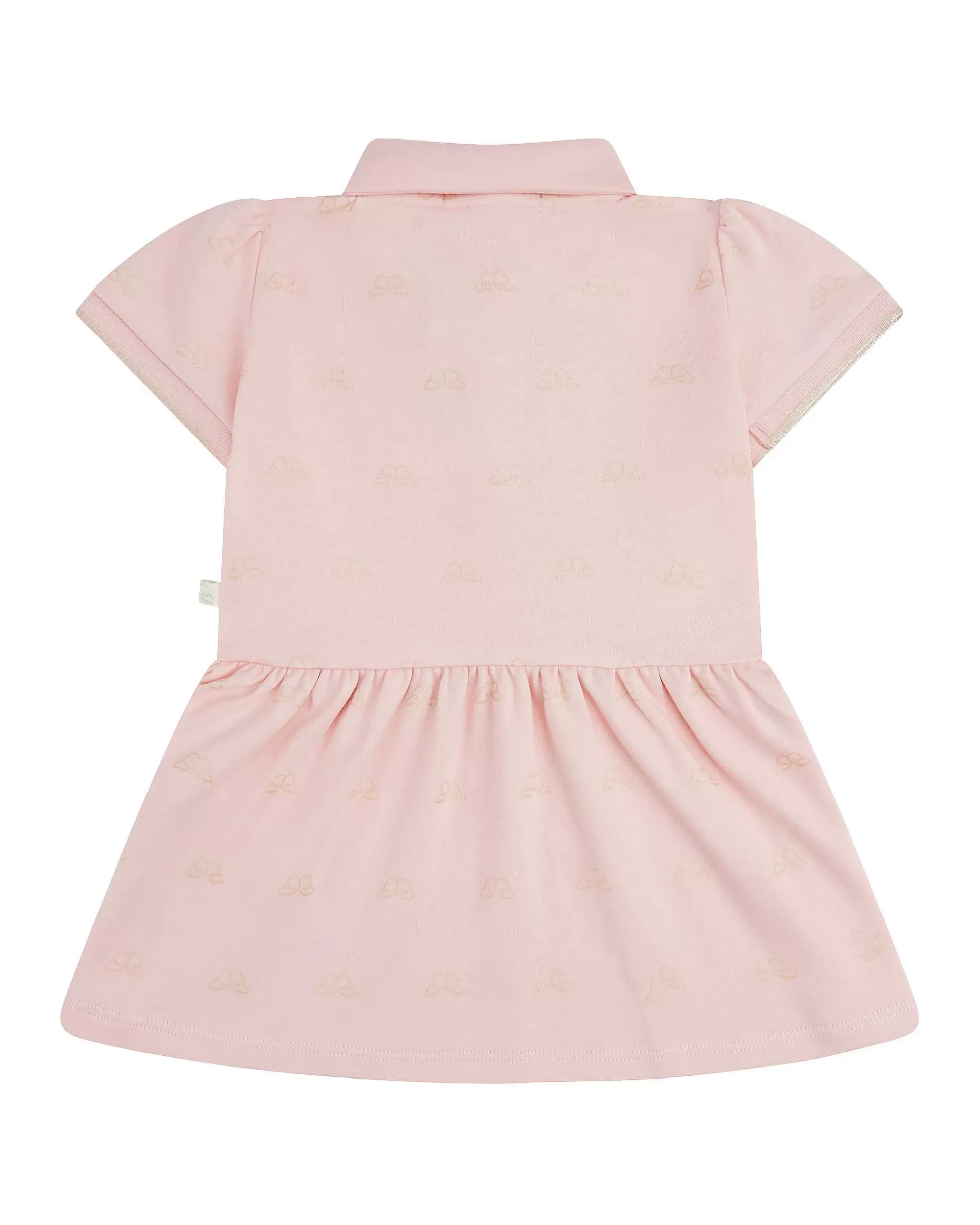 Store Angel Wing Print Polo Dress - Baby Pink & Gold Baby The Iconic Angel Wing