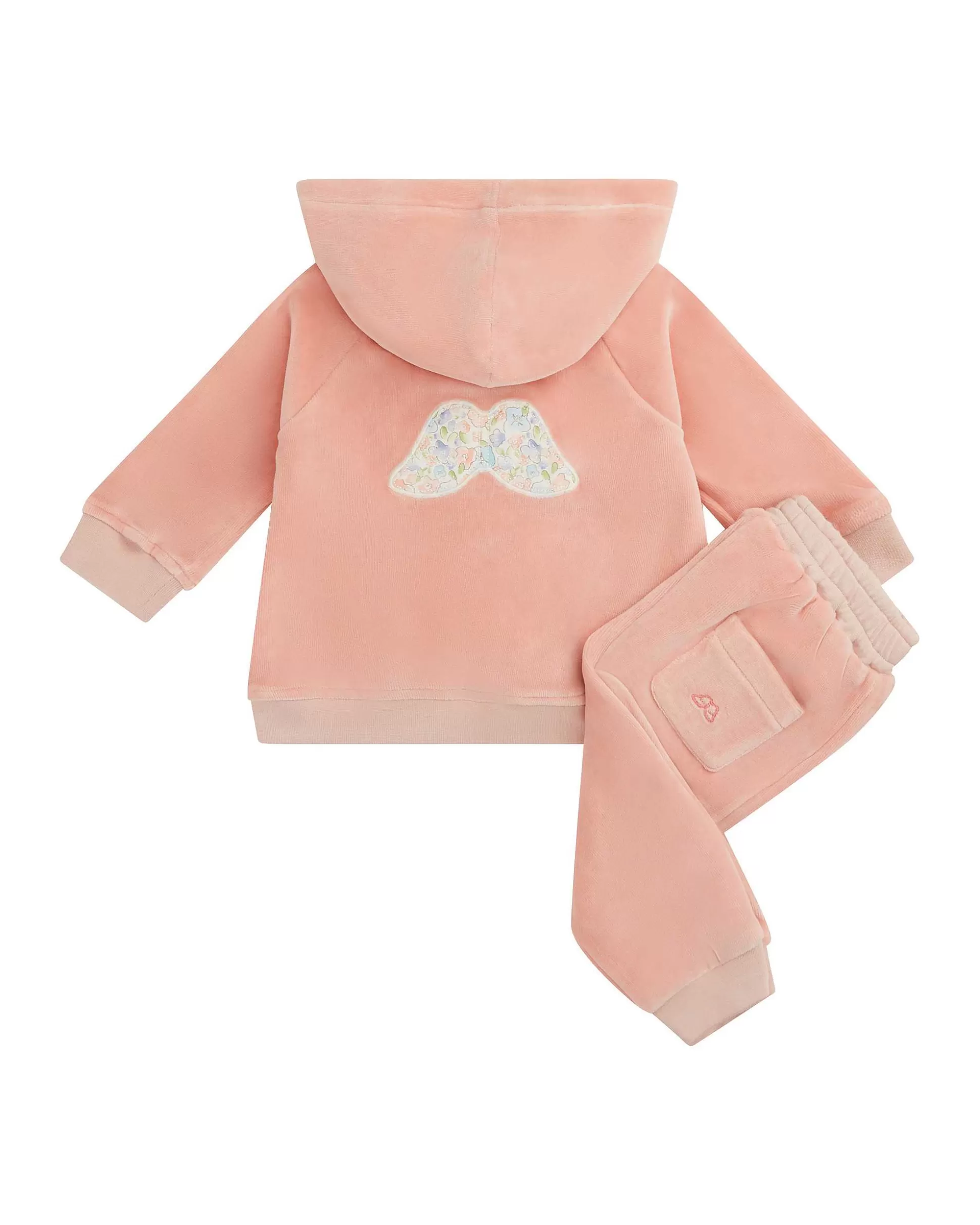 Store Angel Wing Velour Loungewear Set Baby Dusty Pink Baby The Iconic Angel Wing