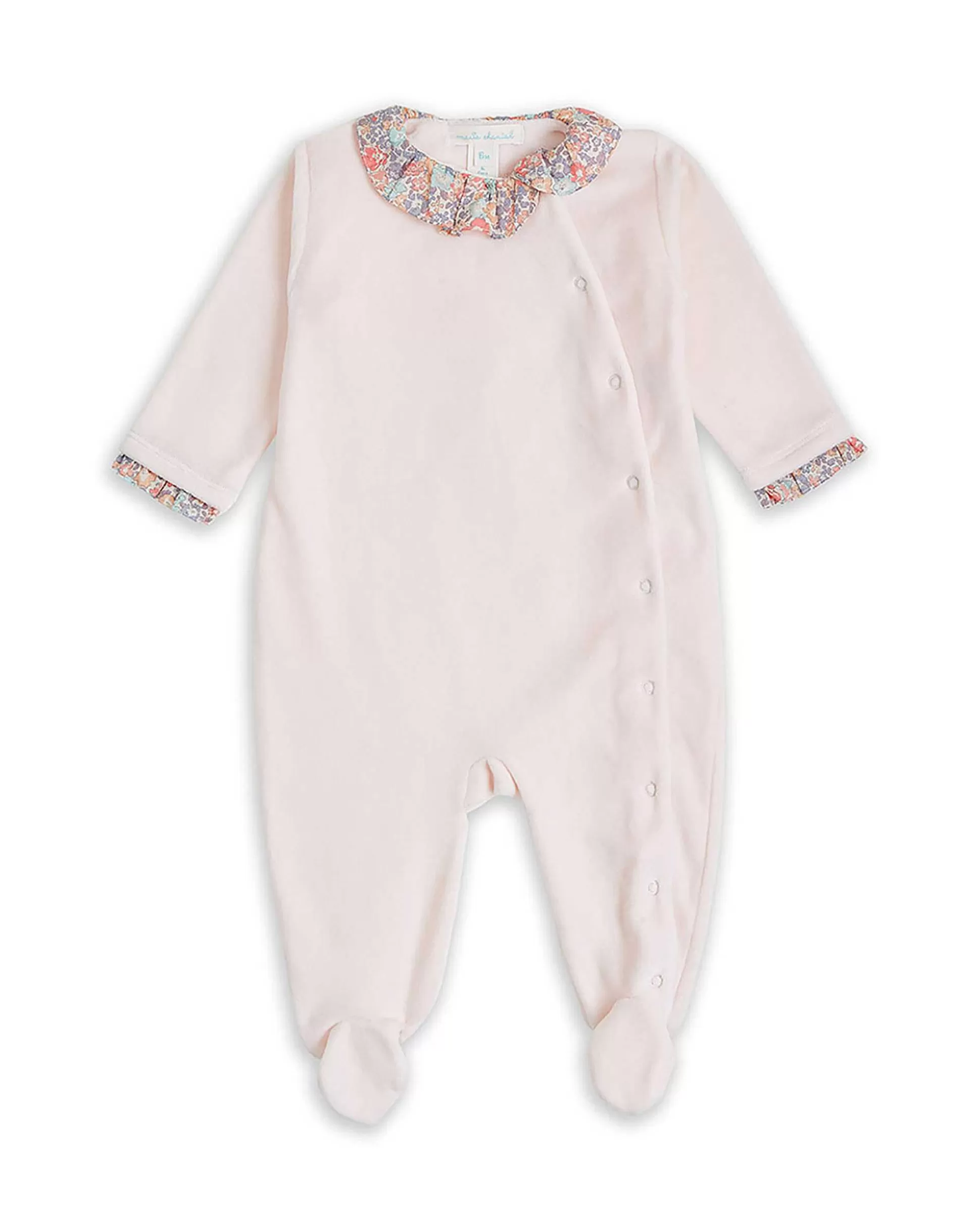 Cheap Angel Wing Velour Sleepsuit - Floral Pink Baby The Iconic Angel Wing