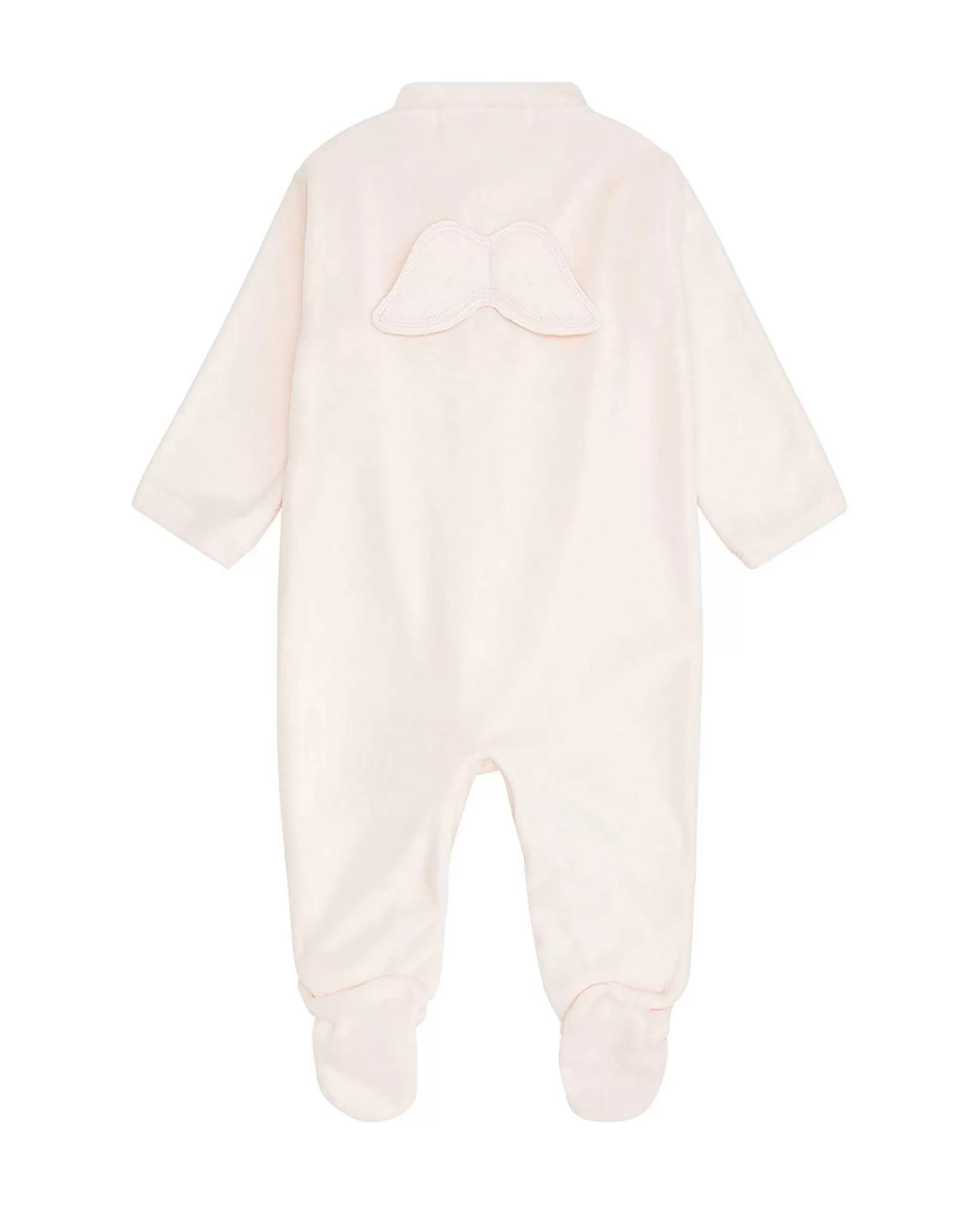 Clearance Angel Wing Velour Sleepsuit - Pink Baby The Iconic Angel Wing