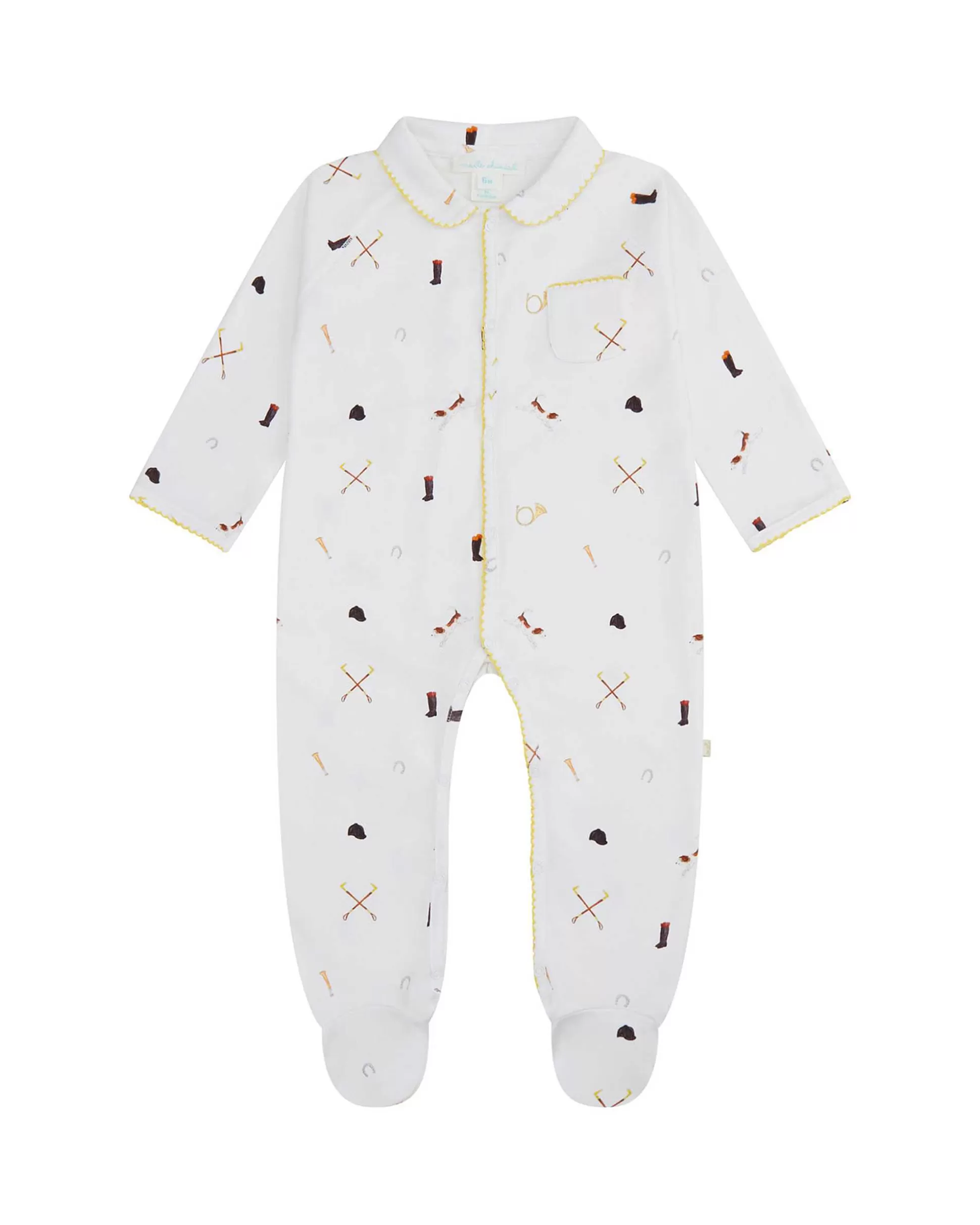 Clearance Equestrian Organic Cotton Sleepsuit Baby Baby Boy