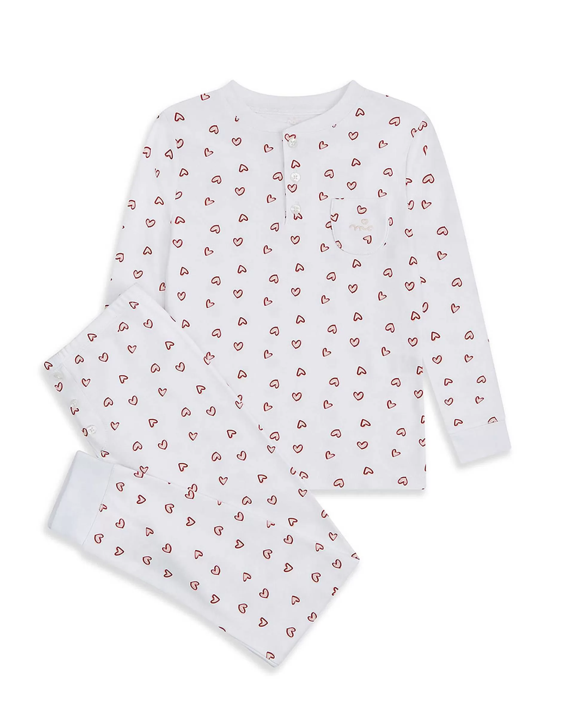 New Love Heart Pyjamas - Child White Child Sleepwear