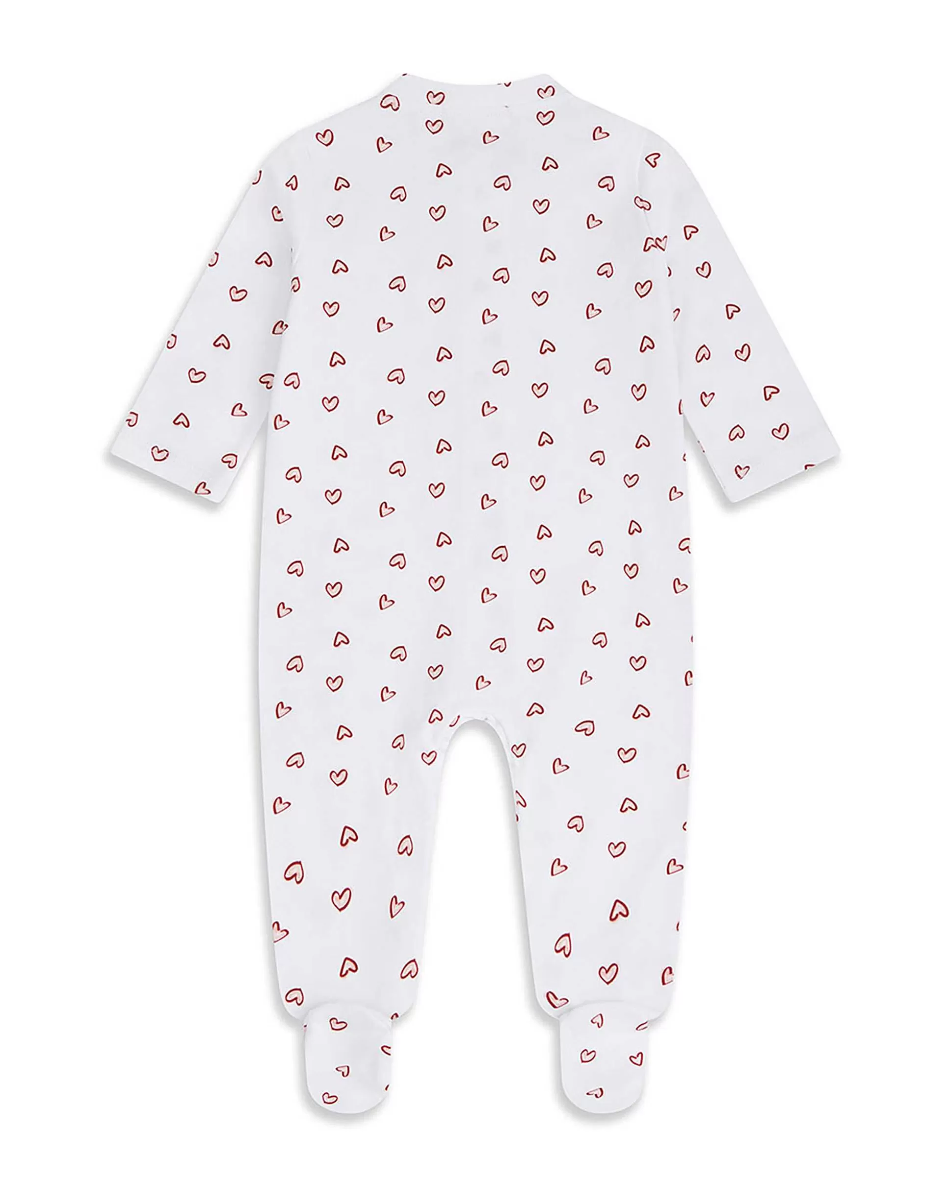 Outlet Love Heart Sleepsuit - White Baby Baby Girl