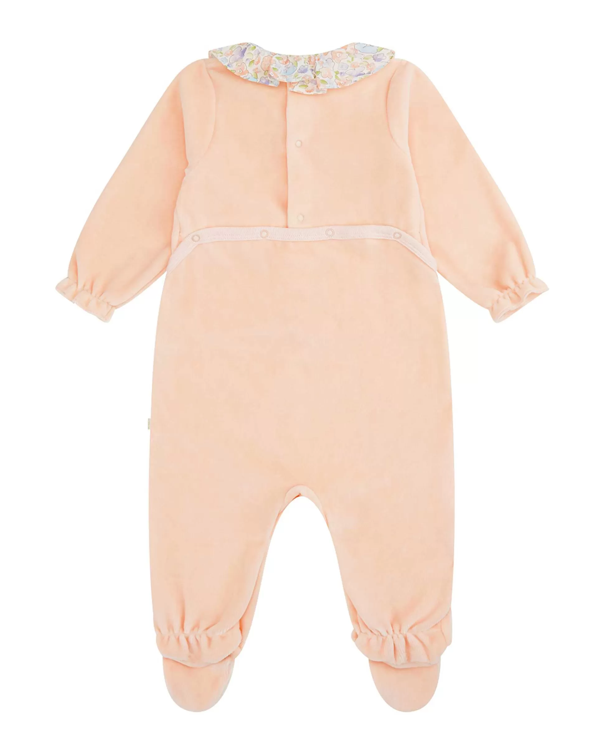 Discount Olympia Ruffle Collar Velour Sleepsuit Baby Baby Girl