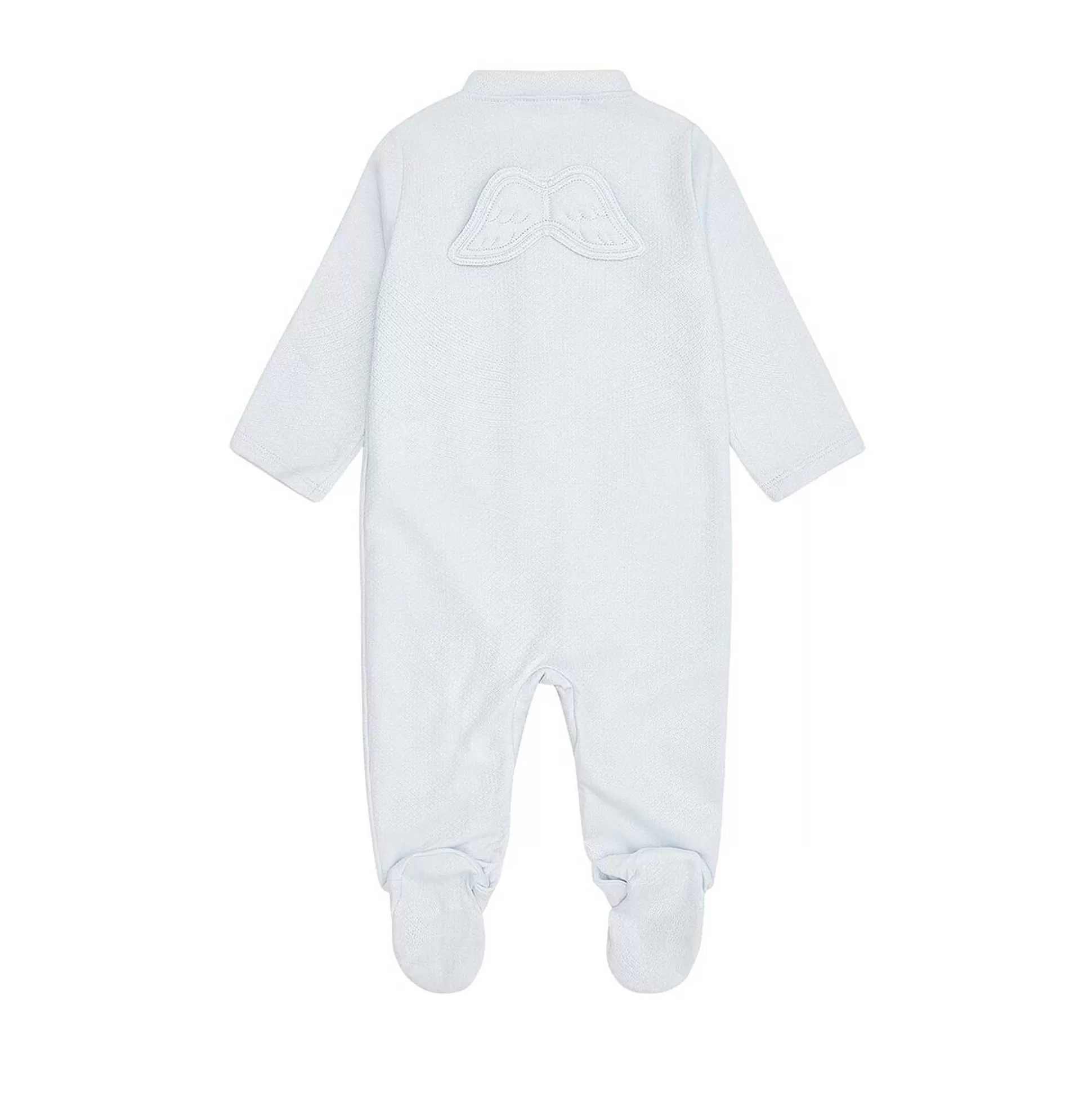 Flash Sale Set Of Two Angel Wing Pointelle Sleepsuits - Blue & White Baby The Iconic Angel Wing