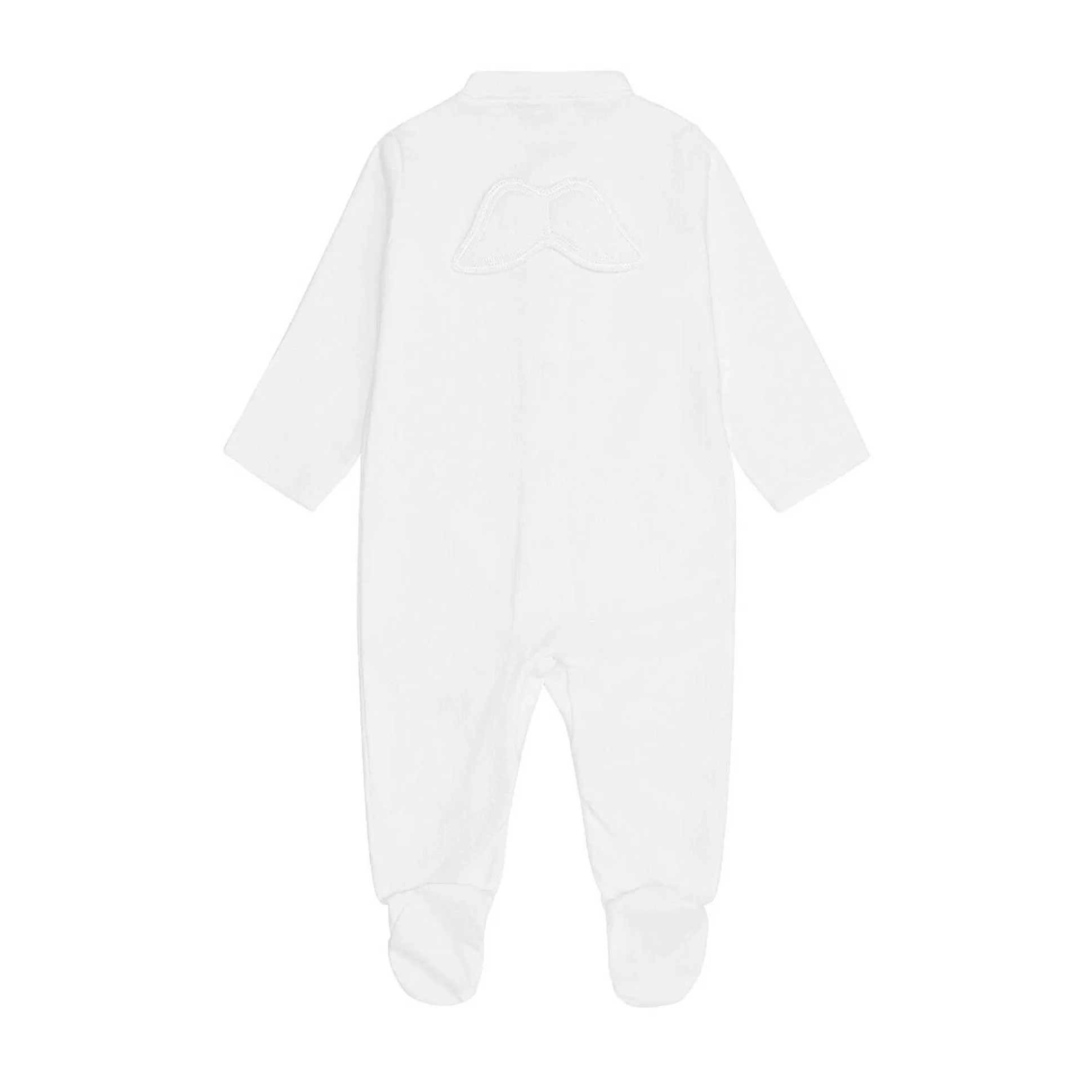 Outlet Set Of Two Angel Wing Pointelle Sleepsuits - White Baby The Iconic Angel Wing