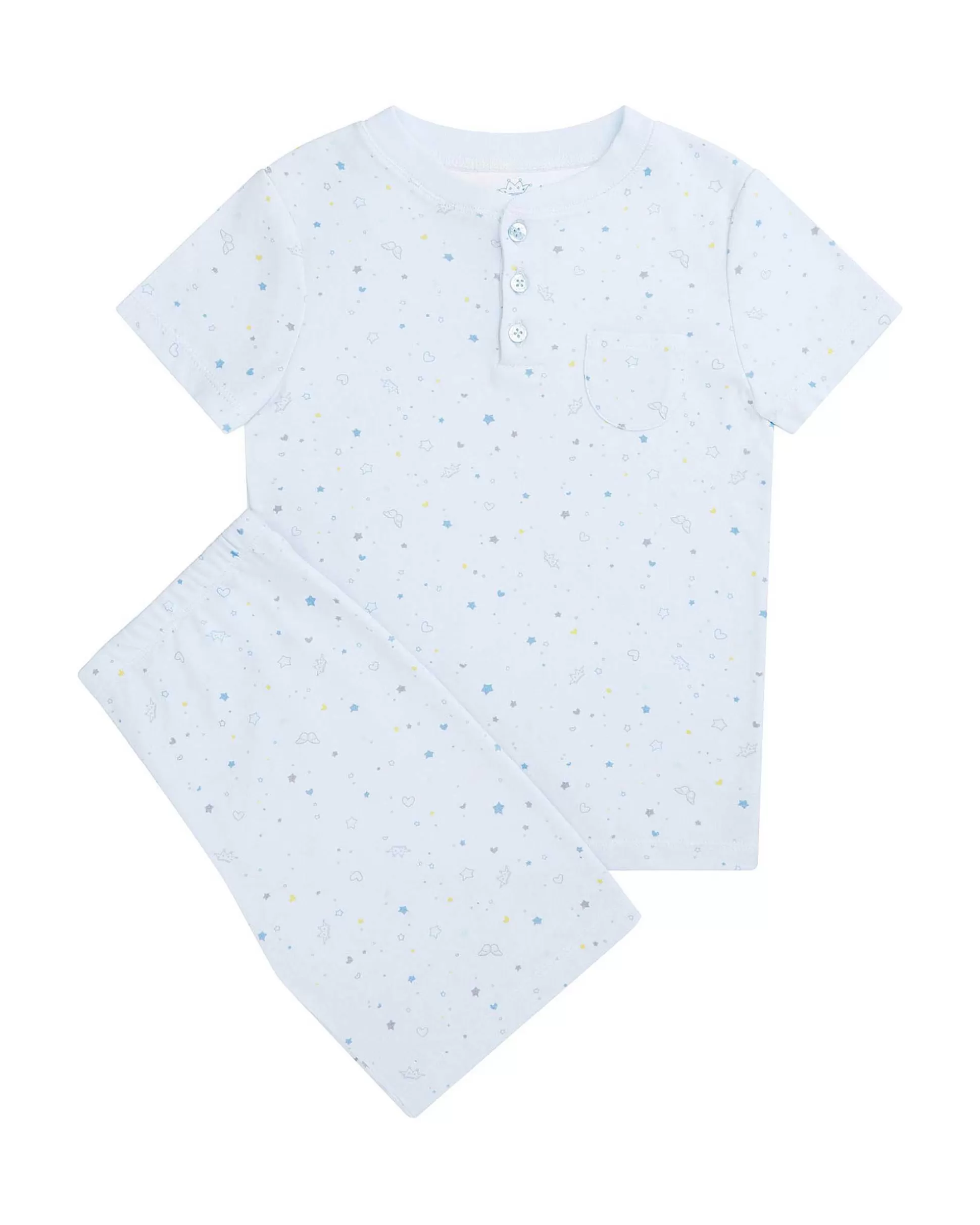 New Star & Crown Short Pyjamas - Child Blue Child Sleepwear