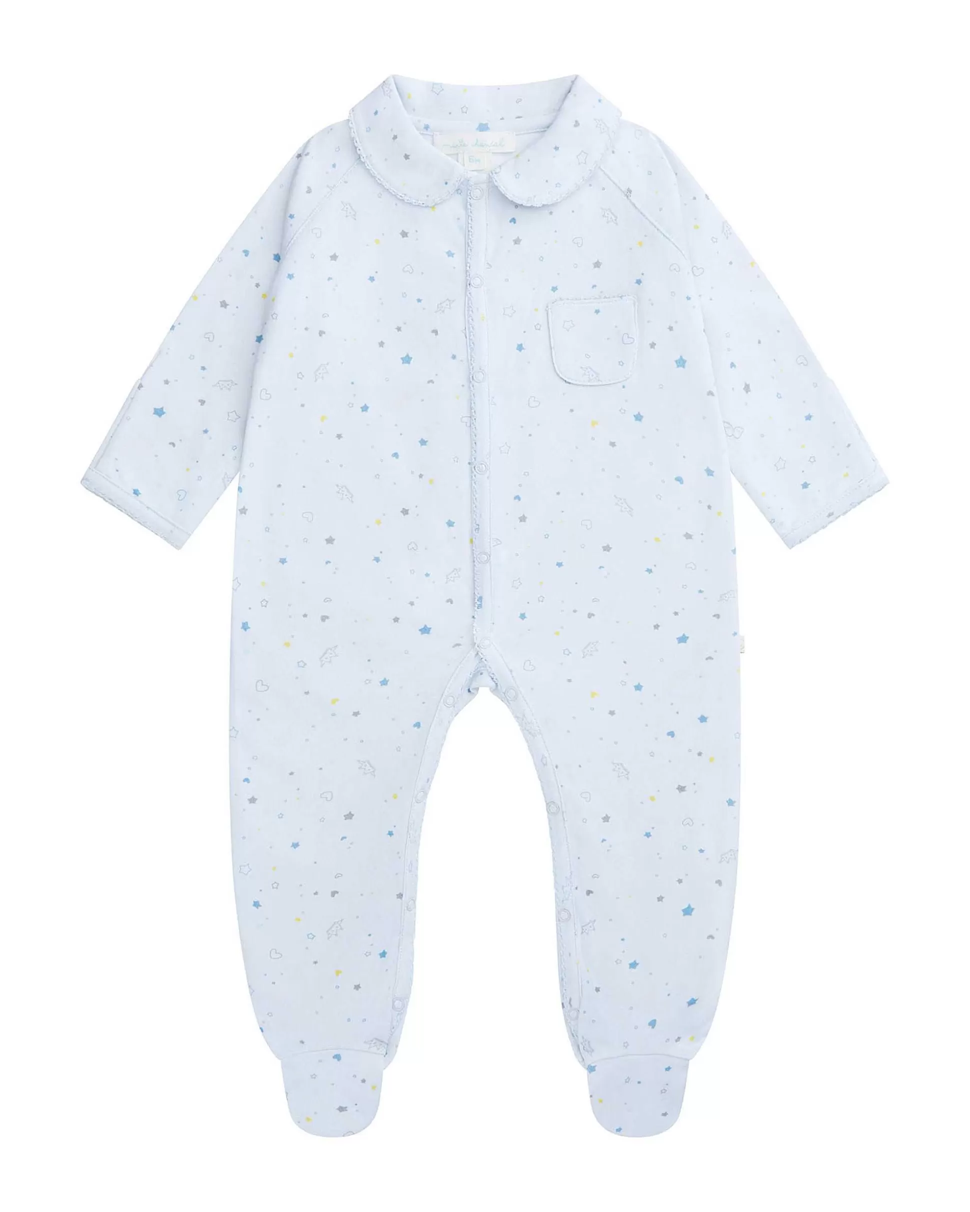 Cheap Star & Crown Sleepsuit - Blue Baby Baby Boy