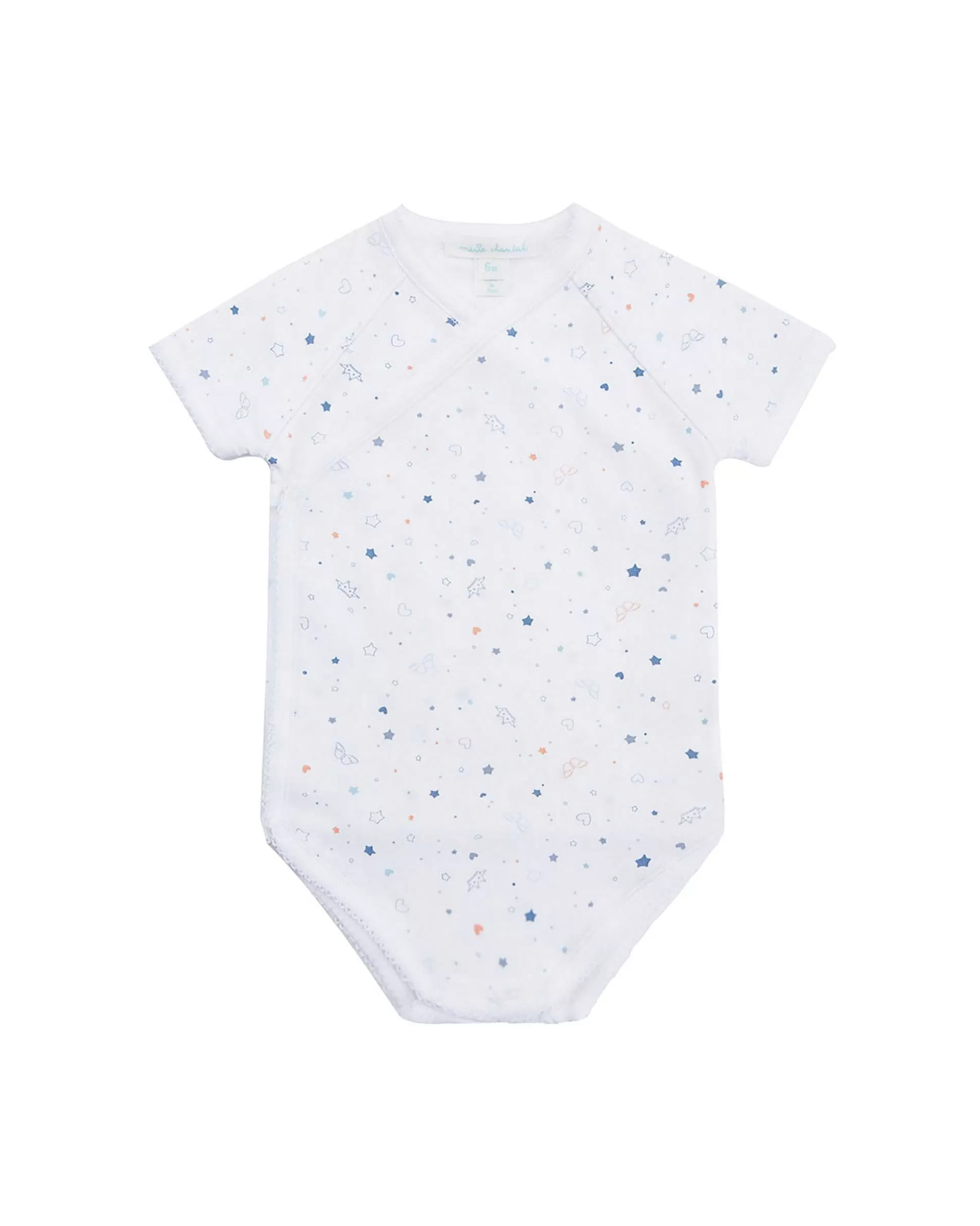 Discount Star & Crown Wrap Onesie - Blue Baby Baby Boy