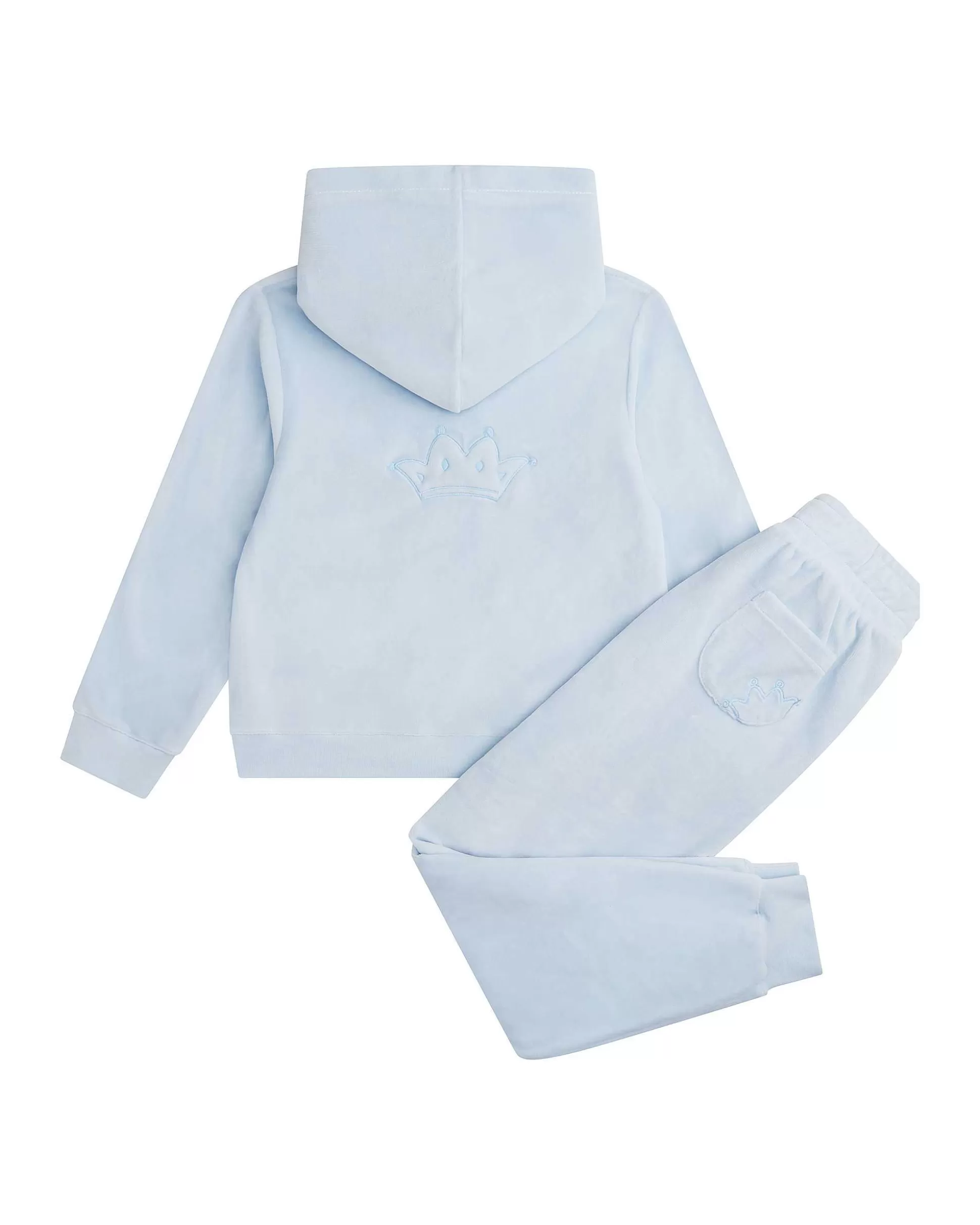 Clearance Tino Crown Velour Loungewear Set Child Dusty Blue Child Loungewear